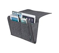iBeani Felt Caddy Multi Bedside Pocket Organiser Slate Grey, 32cm x 22cm x 3cm