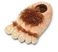 Ibeauti QSJi Men's Big Feet Furry Monster Adventure Slippers, Comfortable Novelty Warm Winter Hobbit Feet Slippers for Adults