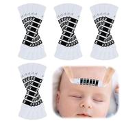 IBEIKE Forehead Thermometer Strips - 20 PCS Quick Read Reusable Forehead Head Strip Thermometers Indicator with Liquid Crystal Display, Fever Body Test for Infants Babies Toddlers Kids Elderly