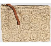 IBELIV Tanala Crochet Raffia Clutch - Size: OS - female