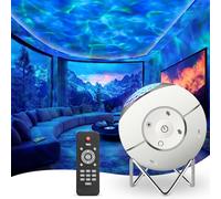 ibell Galaxy Projector, Ocean Wave Sensory Lights Night Light Projector for Bedroom, 360° Rotation Nebula Light Projector Ceiling Projector Baby Projector Light for Kids Adults Gifts Room Decor