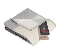 Ibena 1442/800 cotton blend cuddle blanket, 200 x 150 x 1 cm, grey