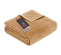 Ibena blanket/throw, cotton blend, camel, 150 cm x 200 cm