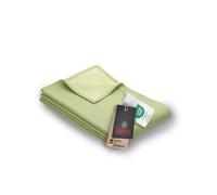 Ibena organic cotton blanket Cotton Pur green/light green size 140x200 cm