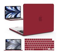 IBENZER Compatible with 2025 2024 2023 2022 MacBook Air 13 inch Case M4 A3240 M3 A3113 M2 A2681, Hardshell Case & KeyboardCover & ScreenFilm for Mac Air 13.6, Wine Red, KK-WR+2
