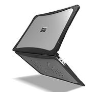 iBenzer Hexpact Case for Microsoft Surface Laptop Go 3 2 1 12.4" 2025-2020 (2013 1943), Heavy Duty Snap on Rugged Protective Cover for K-12 Students Education Classrooms, Drop Tested, Black, MS-LG
