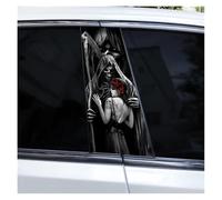 IBENZIGH 2pcs Gothic Couple Skull Car Doorpost DIY Car B-Pillar Sticker Waterproof Decals Suitable For All Car Models Car Decoration(Type H)