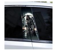 IBENZIGH 2pcs Gothic Couple Skull Car Doorpost DIY Car B-Pillar Sticker Waterproof Decals Suitable For All Car Models Car Decoration(Type I)