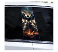 IBENZIGH 2pcs Gothic Couple Skull Car Doorpost DIY Car B-Pillar Sticker Waterproof Decals Suitable For All Car Models Car Decoration(Type N)