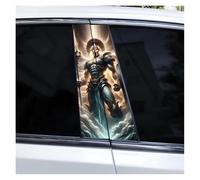 IBENZIGH 2pcs Knight Style Car B-Pillar Sticker Covering Scratched Car Center Pillar DIY Personalized Decal Car Decoration(Type O)