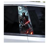 IBENZIGH 2pcs Knight Style Car B-Pillar Sticker Covering Scratched Car Center Pillar DIY Personalized Decal Car Decoration(Type C)