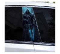 IBENZIGH 2pcs Knight Style Car B-Pillar Sticker Covering Scratched Car Center Pillar DIY Personalized Decal Car Decoration(Type N)