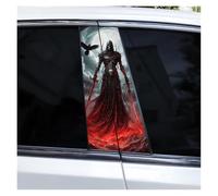 IBENZIGH 2pcs Knight Style Car B-Pillar Sticker Covering Scratched Car Center Pillar DIY Personalized Decal Car Decoration(Type A)