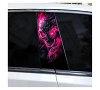 IBENZIGH 2pcs Skull Car B-Pillar Sticker Cool Car Door Pillar Waterproof Diy Modified Car Styling Decals Car Decoration(Type A)