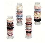 IBEQUEM 4Pcs Clear Acrylic Scrunchie Display Stand Organizer