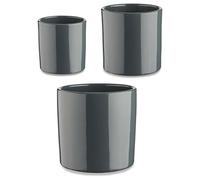 Ibergarden Pot Set Ø 14 cm Ø 22 cm Ø 17 cm Cylinder 3 Pieces Anthracite