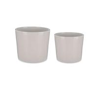 Ibergarden Set of Pots Ø 22 cm Ø 27 cm 2 Pieces Grey Clay