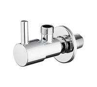 Ibergrif 1/2" x 3/8" BSP Angled Water Isolating Valves Diverter for Wall Mounted Basin Sink, Warmer System, Chrome Brass M22025-3/8