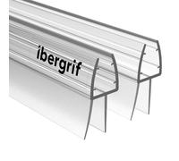 Ibergrif 2 Pack 800mm Bath Shower Screen Door Seal Strip for 5-8mm Glass Door Adjustable Length (Straight) M102-80