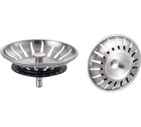 Ibergrif 2 Pack Kitchen Sink Plug Strainer Replacement, Stainless Steel, Universal Sink Plug Hole Diameter 78mm M34351-2
