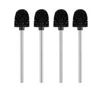 Ibergrif Toilet Brush Replacement 4PCS - Stainless Steel Handle, Durable Bristles for Bathroom Cleaning (M34155)