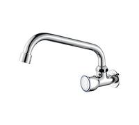 Ibergrif Ballet, Wall Mounted Kitchen Tap, Single Cold Sink Mixer, Chrome