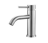 Ibergrif Bathroom Basin Mixer Taps Single Lever, Brushed Nickel Stainless Steel, Grey M11003A