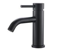 Ibergrif Black Basin Mixer Tap for Bathroom and Washroom Single Lever M11003B