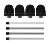 Ibergrif Toilet Brush Replacement 4PCS - Stainless Steel Handle, Durable Bristles for Bathroom Cleaning (M34155)