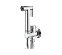 Ibergrif Handheld Bidet Sprayer Kit, Stainless Steel Shower Spray Bidet Attachment w/Hose for Toilet UK, Bathroom Shattaf Cloth Diaper for Feminine Hygiene, Pet Shower, Chrome, M22015R