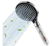 Ibergrif Filtered Shower Head - 125mm High Pressure Handheld Shower for Hard Water - 3 Spray Modes - Water Saving - Reduces Limescale & Chlorine - Universal Fit, M20226