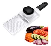 Ibergrif Handheld Mandoline Vegetable Slicer, Adjustable 1-4 mm Thickness, Manual Vegetable & Fruit Slicer with Fingerschutz & Safety Lock, Compact Design, for Cabbage, Onion, Potato & Apple