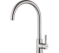 Ibergrif, High Spout Kitchen Tap, Sink Mixer with 360° Rotation, Stainless