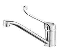 Ibergrif M14453 Bari, Bar Mixer with Medical Handle, Kitchen Tap, Chrome, Silver