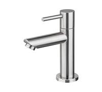 Ibergrif M18103 Cold Water Basin Mixer tap, Single-Lever Basin Mixer for Guest WC, Stainless Steel, Grey