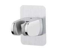 Ibergrif M20405 Self Adhesive Shower Head Holder, Adjustable Shower Holder Wall Mount Shower Bracket No Drilling Nail Free Handheld Shower Head Bracket for Bathroom,Silver