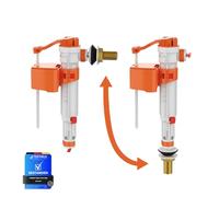 Ibergrif M20521 Toilet Cistern Bottom Side Fill Valve Adjustable Telescopic Urinal Flush Valves Parts M13-17 (3/8") Plastic & Brass Multi Color