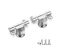 Ibergrif M20523 - Detachable Toilet Seat Hinge Set, Pack of 2, Durable Universal Design, Silver