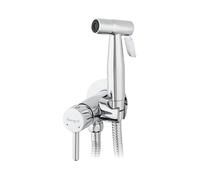 Ibergrif M22004 Handheld Bidet Mixer Tap - Hot & Cold Water Control, Concealed Design, Stainless Steel Hose 1.2m, Wall Bracket, Chrome Finish
