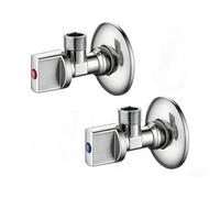 Ibergrif M22008A Angled Isolating Valves 1/2 x 3/8 inch BSP, 2 Pack