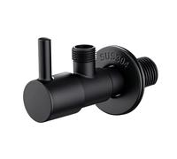 Ibergrif M22025B-3/8 Black Angle Valve 1/2 Inch Shut Off Valve
