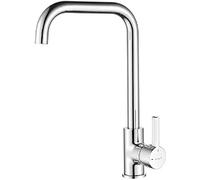 Ibergrif M22105W Kitchen Tap, Kitchen Taps Sink with High Spout, 360° Swivel Single Handle Lever Faucet, Dual Control Hot and Cold, Silver