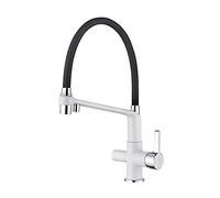 Ibergrif M22127W-2 Pull Out Kitchen Taps 3 in 1 Filter Taps Drinking Purifier Water Tap Sink Mixer Tap 360 Swivel Spout Chrome Faucet