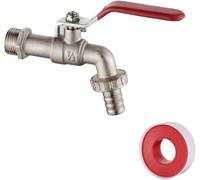 Ibergrif M22201 Garden Tap with Connector, G1/2 Inch Inlet and G3/4 Inch Outlet