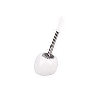 Ibergrif M33010W-JUNIOR, White Ground Toilet Brush Holder, Bath Caddy with Brush, Plastic