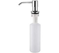 Ibergrif M34027 Kitchen Sink Soap Dispenser, Built in 500ml Liquid, Replacement Sink Dispenser Pump, for Bathroom and Dish Lotion Sink, 360° Rotation Nozzle, Stainless Steel, Silver