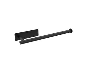 Ibergrif M34055B Black Kitchen Roll Holder Under Cabinet, Paper Towel Holder, Self Adhesive Kitchen Towel Rack Wall-Mounted, for Kitchen Bathroom