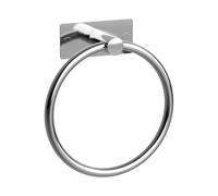 Ibergrif M34455 Adhesive Towel Racks, Two Installation Methods (Adhesive and Drilling), Towel Ring Bathroom Without Drill, Stainless Steel, Chrome Plated