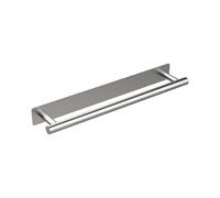 Ibergrif M34456A Towel Rails Adhesive 40CM, Two Installation Methods (Adhesive and Drilling), Towel Rail for Bathroom Towel Rails without Drilling, Stainless Steel, Brushed
