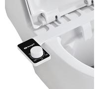 Ibergrif M41050 Bidet Attachment Toilet Seat Non Electric Cold Water | Ultra Slim Bidet Adapter with Adjustable Pressure, Retractable Self Cleaning Dual Nozzles for Front & Rear Wash, Easy Install
